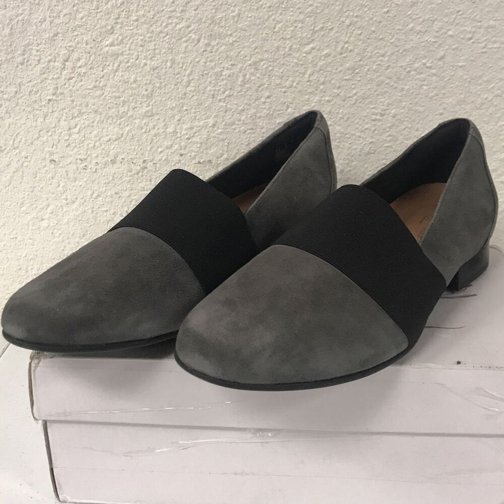 Clarks Women's Un Blush Lo Slip On Loafer, Size 9 M, Dark Grey - Picture 2 of 6